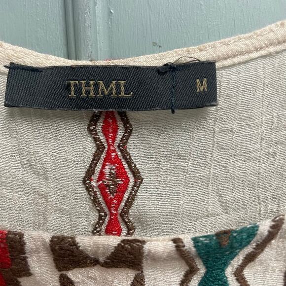 THML Lightweight Top Size Medium Aztec Multi Pattern Anthropologie Womens - Picture 2 of 5